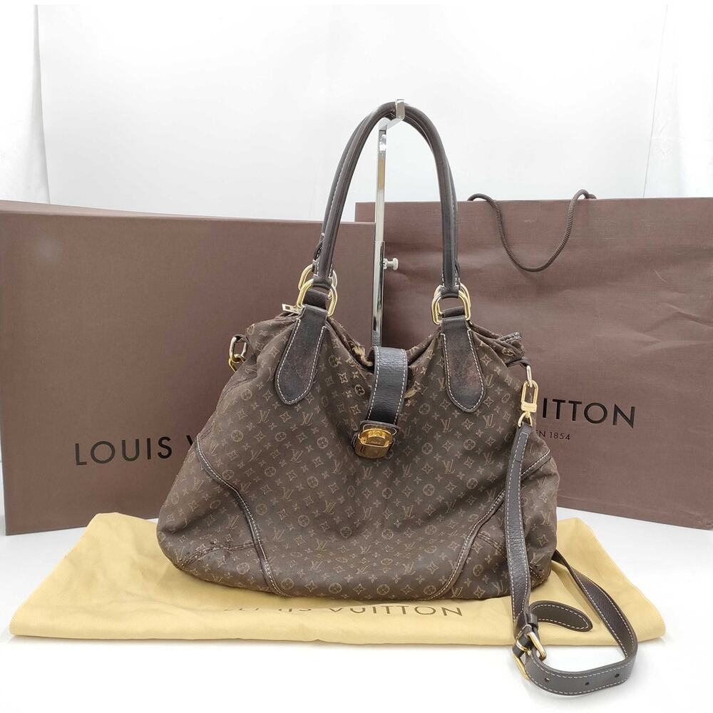 LOUIS VUITTON Monogram Idylle Elegy Handbag Black M56696